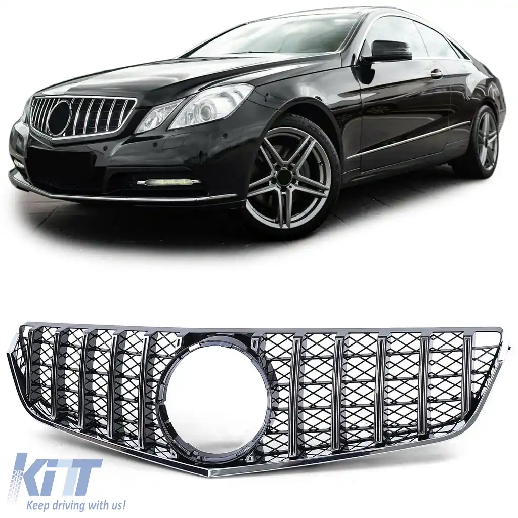 Grilă sport crom negru potrivită pentru Mercedes E Coupe C207 Cabrio A207 2009-2013