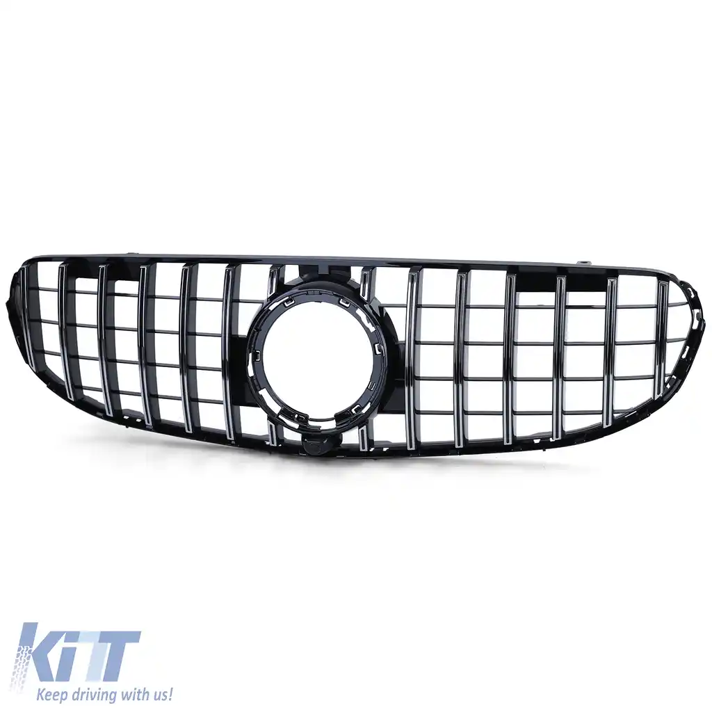Grilă sport crom negru potrivită pentru Mercedes GLC X253 Coupe C253 19-22-image-6197683