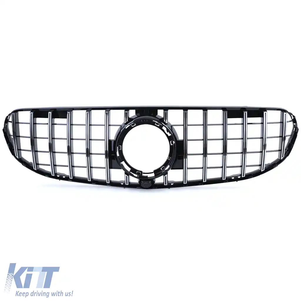Grilă sport crom negru potrivită pentru Mercedes GLC X253 Coupe C253 19-22-image-6197686