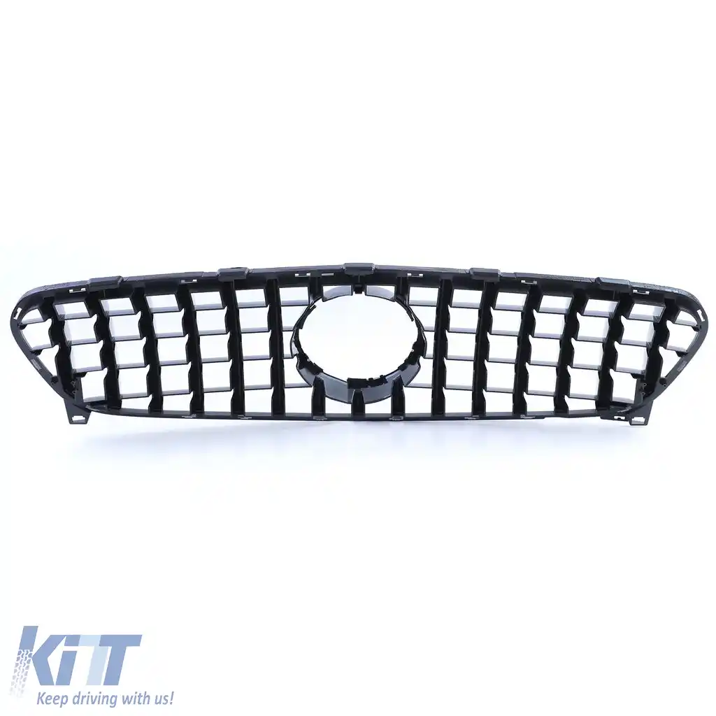 Grilă sport crom negru potrivită pentru Mercedes GLA X156 Facelift 2017-2020-image-6199303