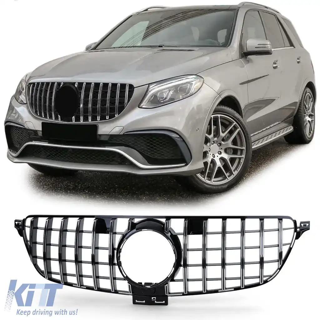 Grilă sport crom negru potrivită pentru Mercedes GLE W166 15-19