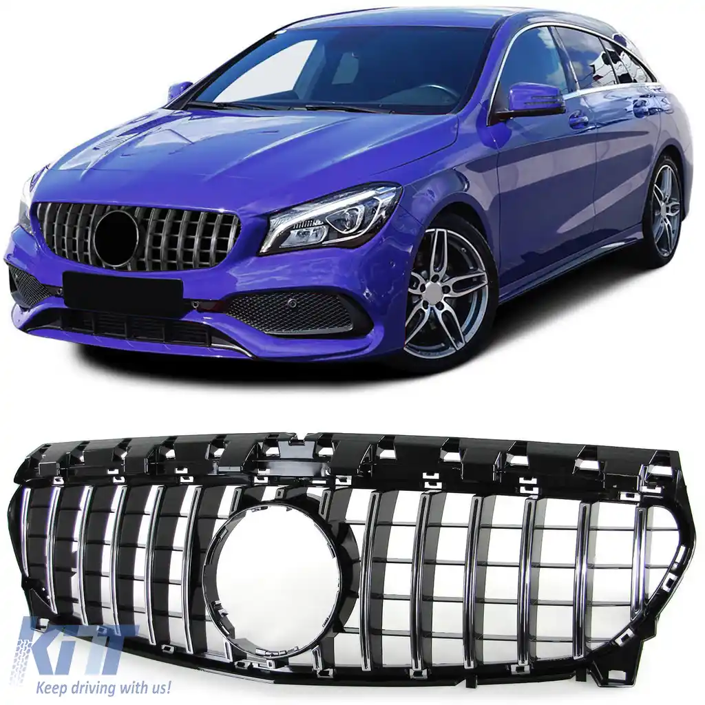 Grilă Sport Crom Negru potrivită pentru Mercedes CLA X117 Shooting Brake 15-19