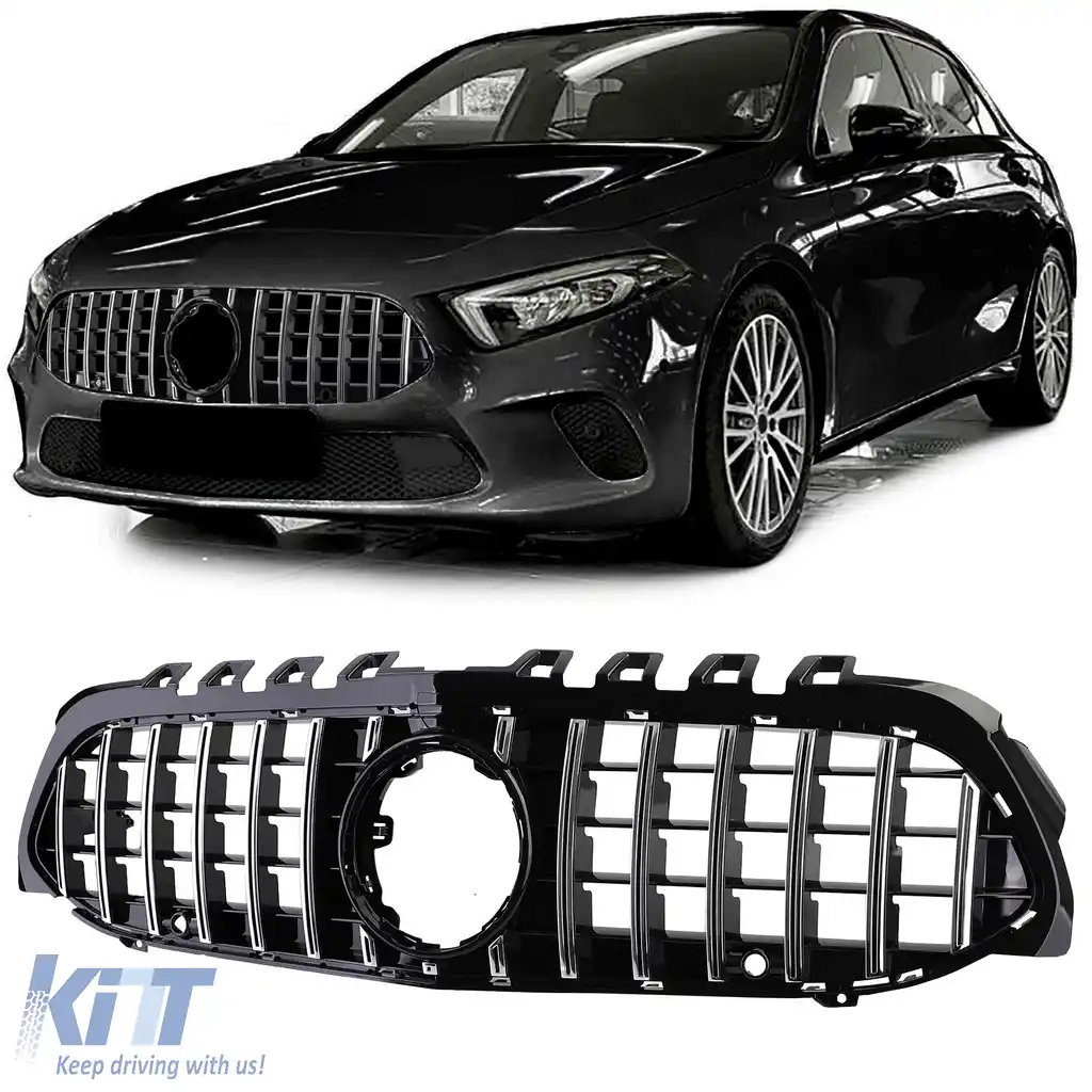 Grilă sport crom negru potrivită pentru Mercedes A-Class W177 V177 18-24