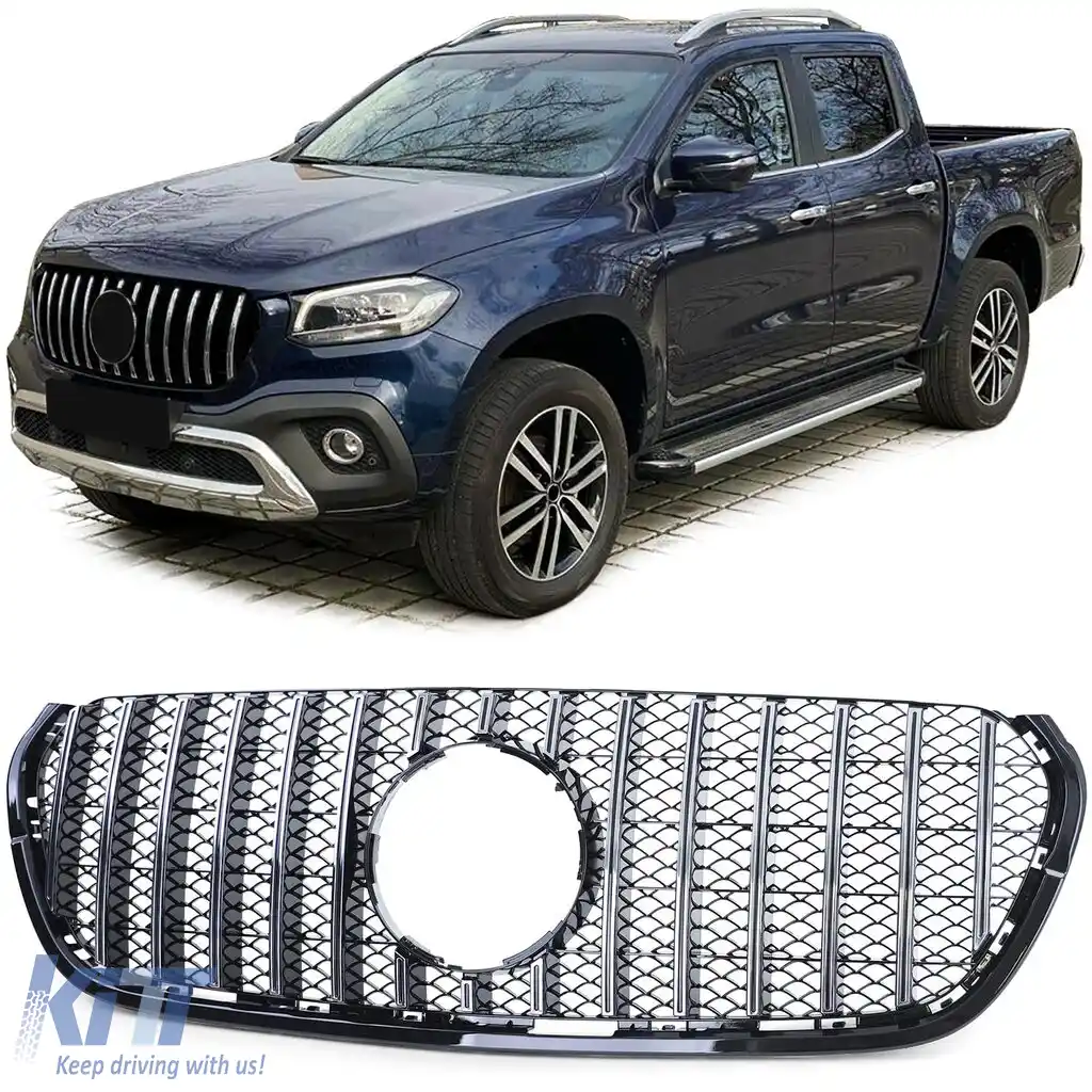 Grilă sport crom negru potrivită pentru Mercedes X Class W470 17-20