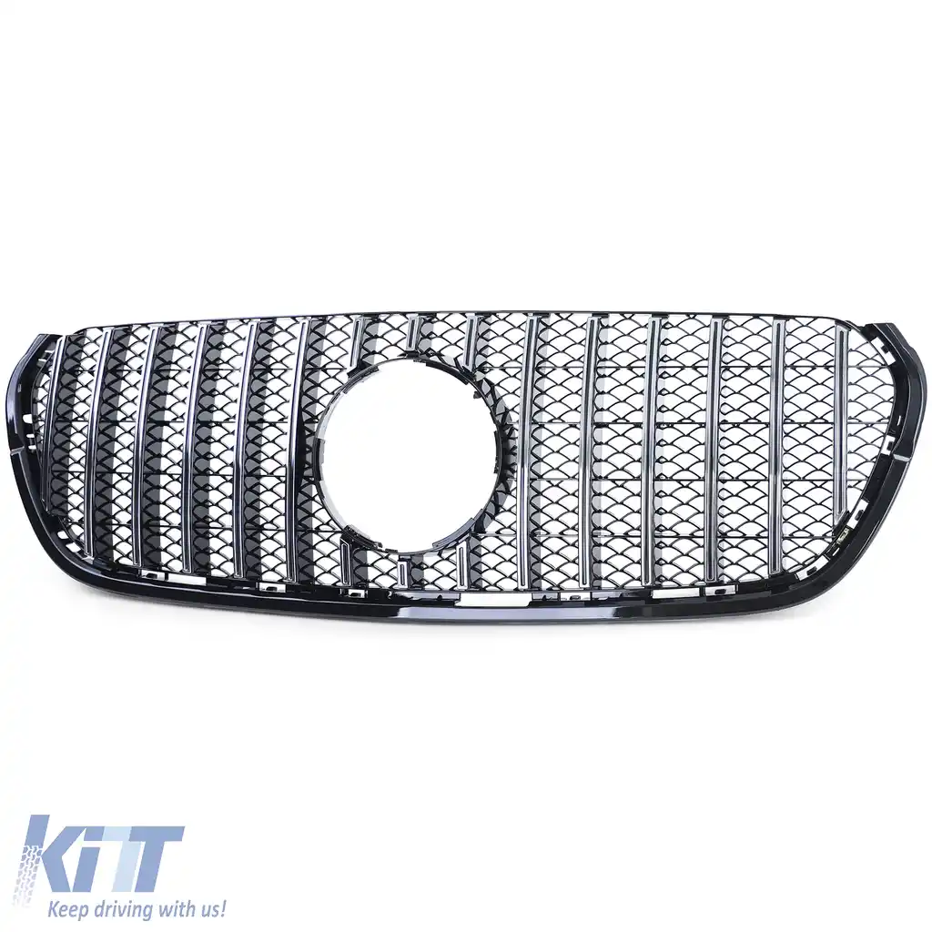 Grilă sport crom negru potrivită pentru Mercedes X Class W470 17-20-image-6206318