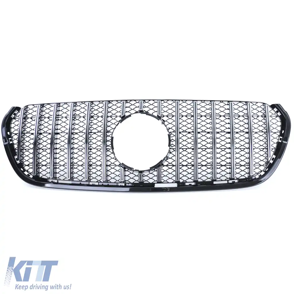 Grilă sport crom negru potrivită pentru Mercedes X Class W470 17-20-image-6206321