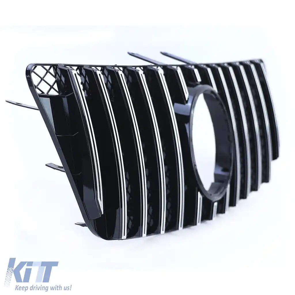 Grilă sport crom negru potrivită pentru Mercedes M-Class ML W164 2008-2011-image-6206499