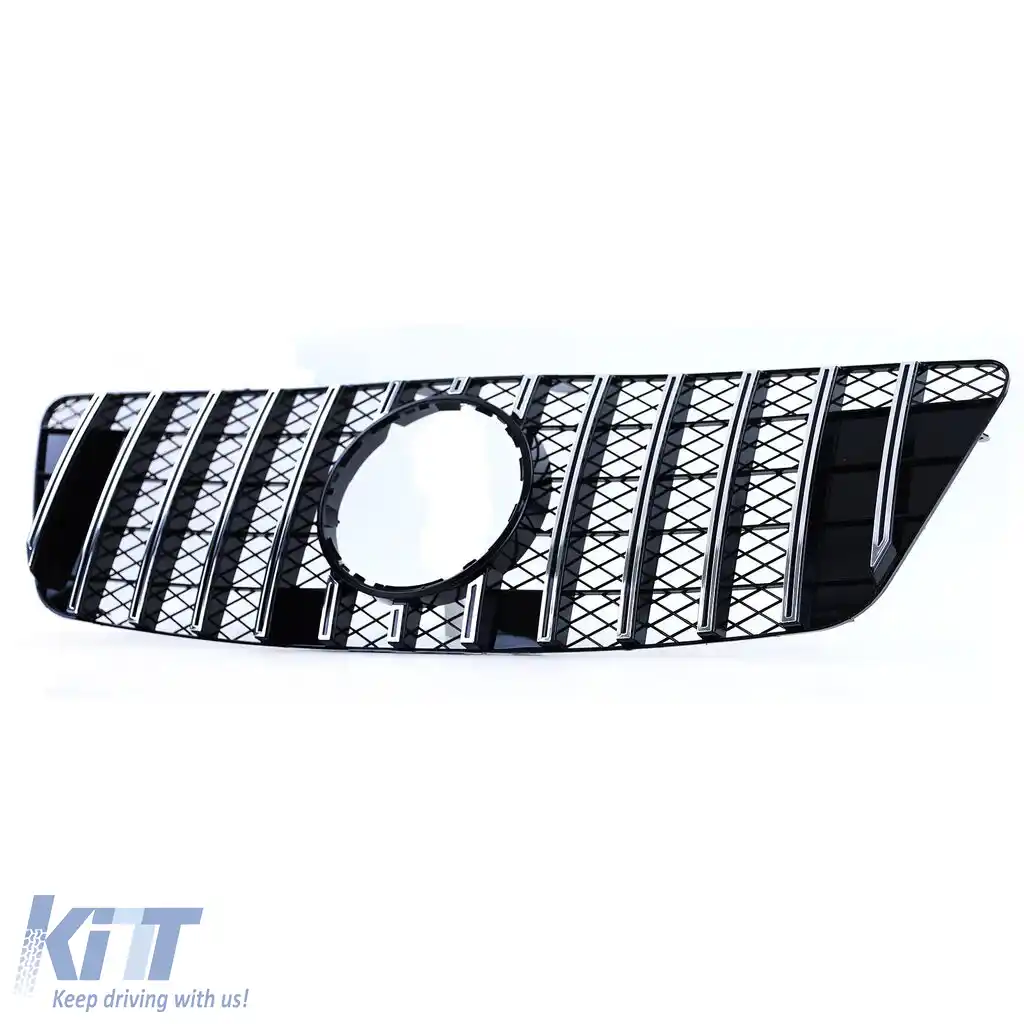 Grilă sport crom negru potrivită pentru Mercedes M-Class ML W164 2008-2011-image-6206500