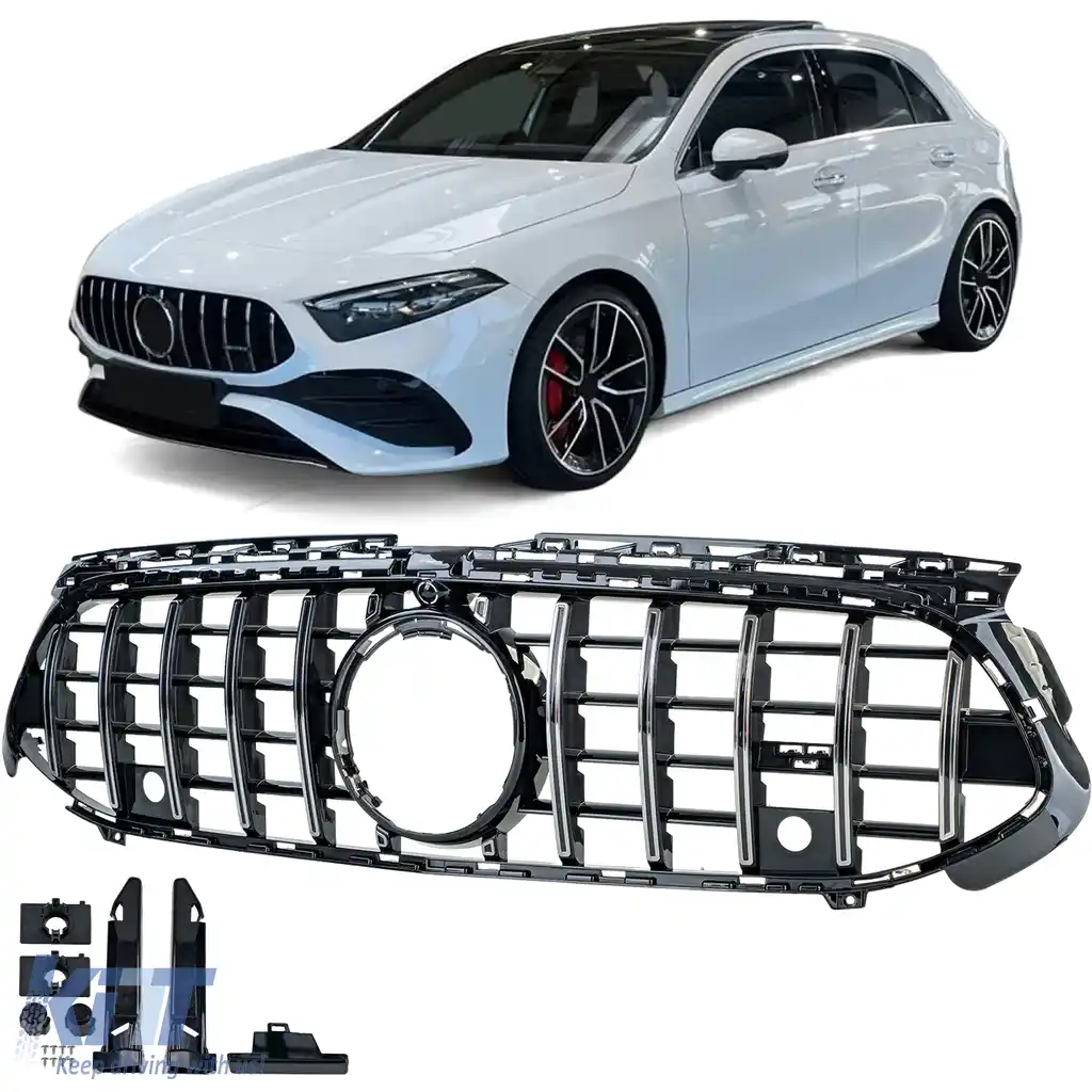 Grilă sport crom negru potrivită pentru Mercedes A-Class W177 V177 din 2022