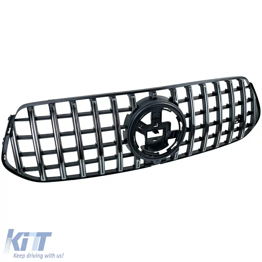 Grilă sport crom negru, potrivită pentru Mercedes GLE V167 Coupe C167 18-23 cu design A-image-6208756