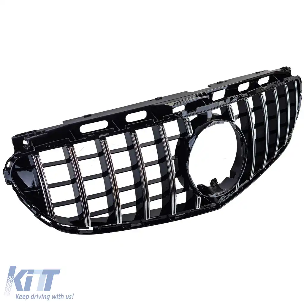 Grilă sport crom negru potrivită pentru Mercedes E W212 S212 Facelift 13-16-image-6326815