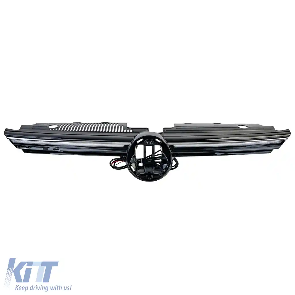 Grilă sport cu bandă cromată iluminată, potrivită pentru VW Golf 8 din 2019-image-6278005