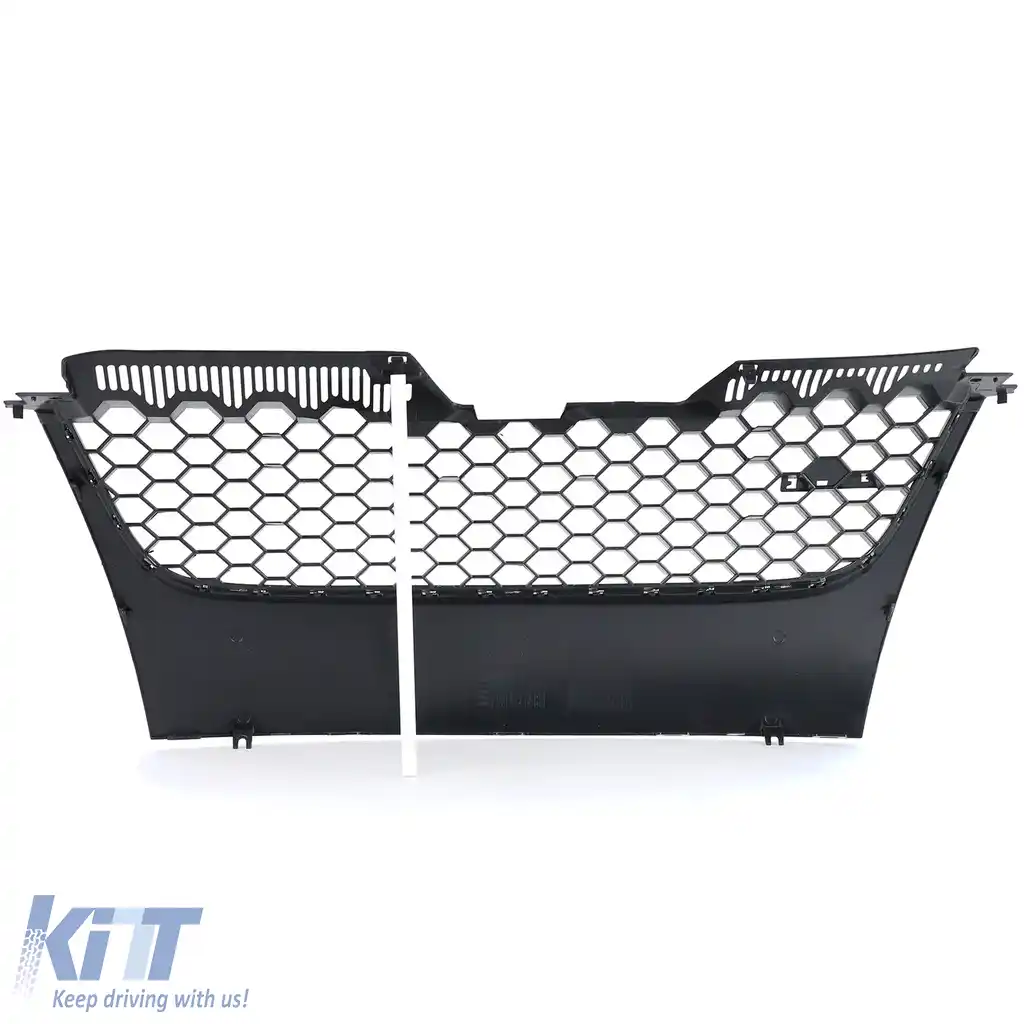 Grilă sport cu bandă cromată + plasă de bumper potrivită pentru VW Golf 5 GTI 03-09-image-6257779