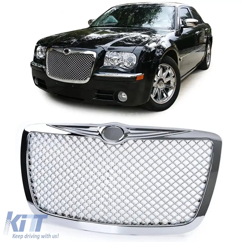 Grilă sport cu design fagure de miere cromat, potrivită pentru Chrysler 300C sedan touring 04-11