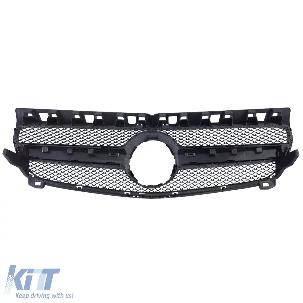 Grilă sport cu două bare negru lucios, potrivită pentru Mercedes A-Class W176 12-15-image-6208049
