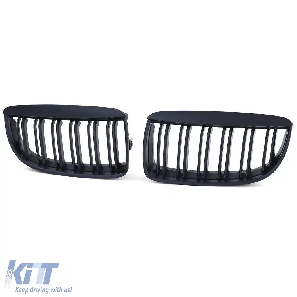 Grilă sport cu două lamele, finisaj mat, potrivită pentru BMW Seria 3 E90 E91 05-08-image-6202948