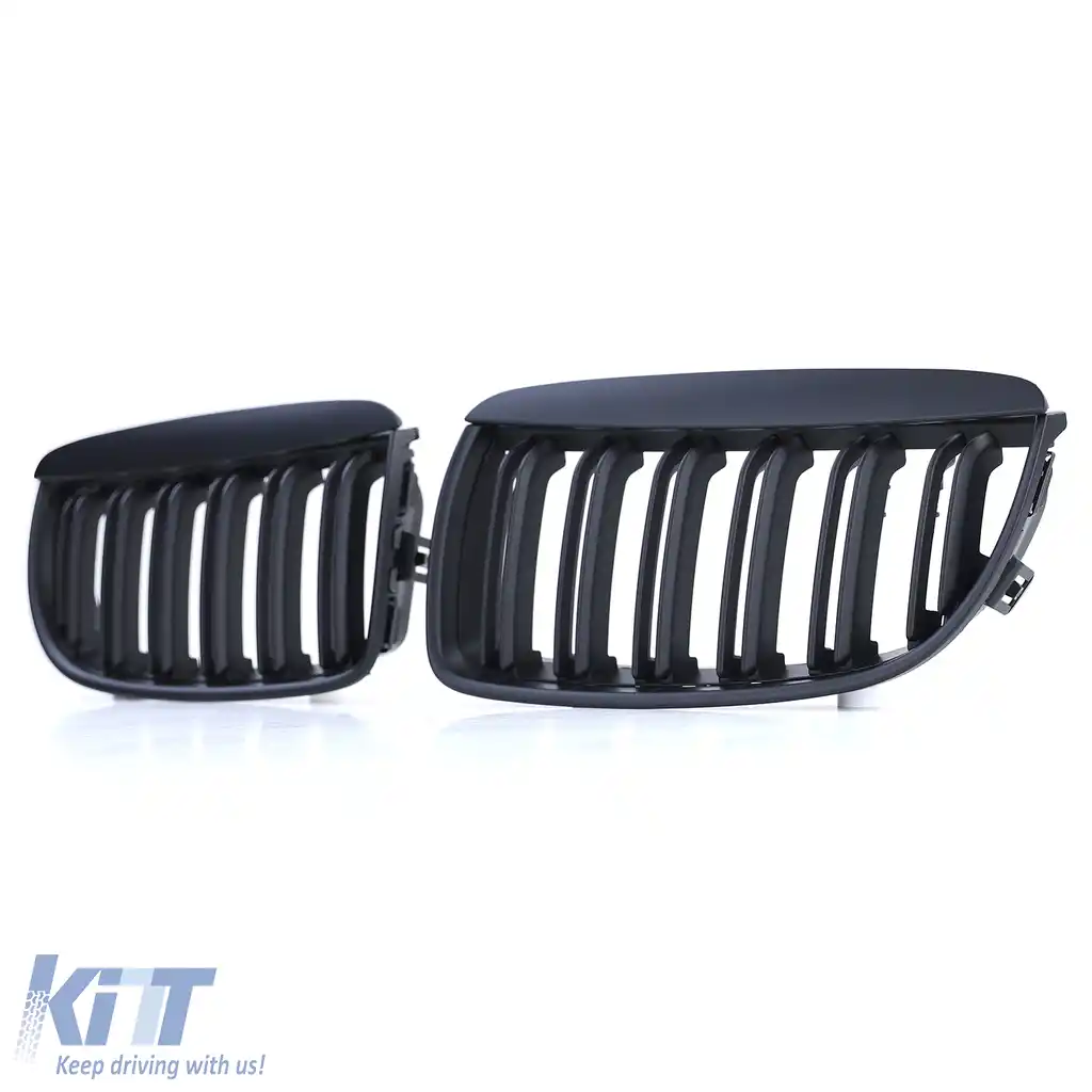Grilă sport cu două lamele, finisaj mat, potrivită pentru BMW Seria 3 E90 E91 05-08-image-6202949