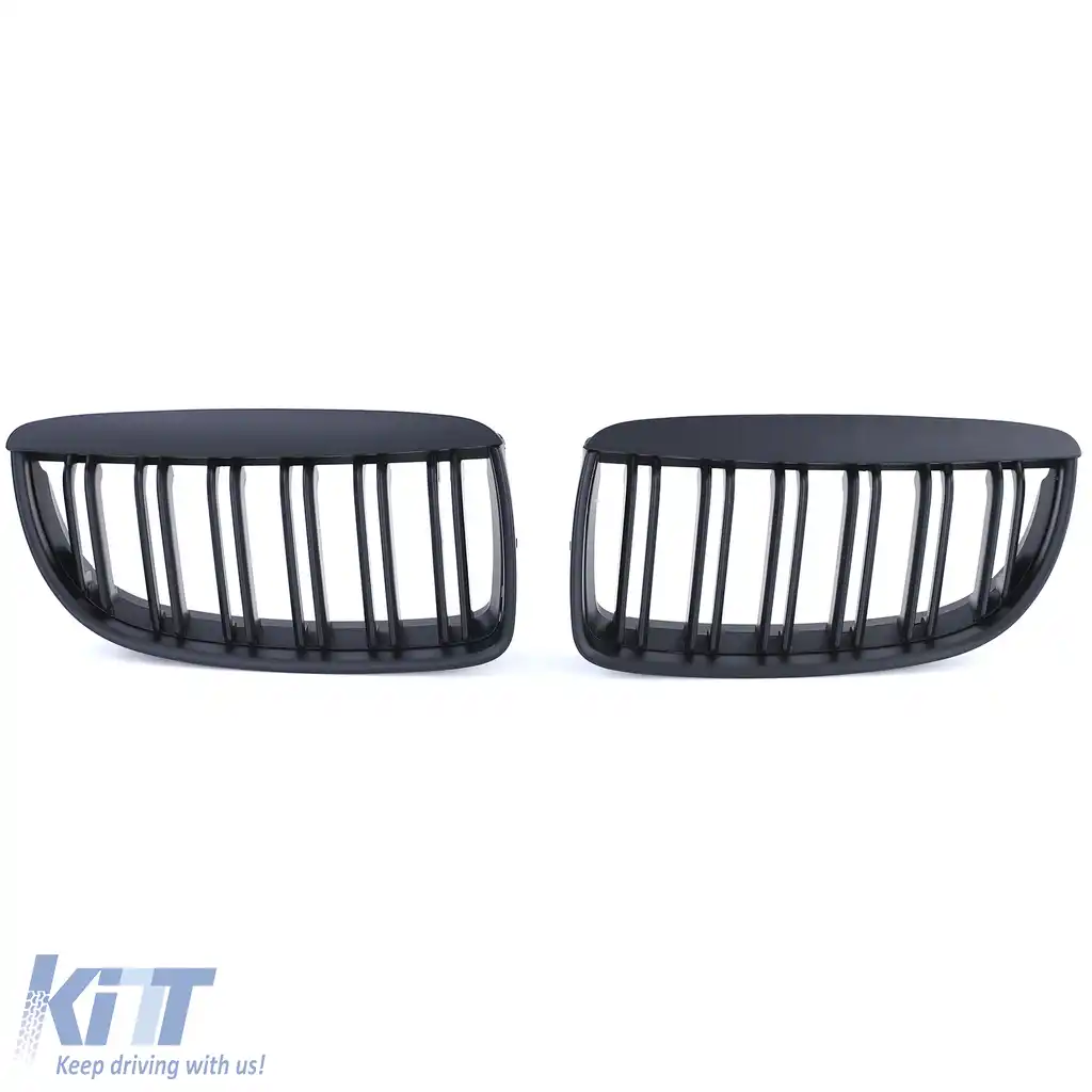 Grilă sport cu două lamele, finisaj mat, potrivită pentru BMW Seria 3 E90 E91 05-08-image-6202951