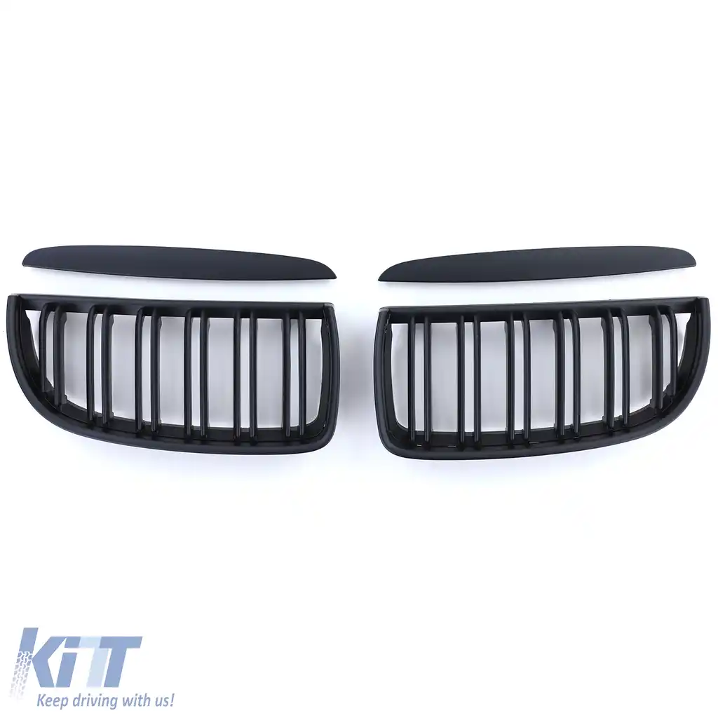 Grilă sport cu două lamele, finisaj mat, potrivită pentru BMW Seria 3 E90 E91 05-08-image-6202952