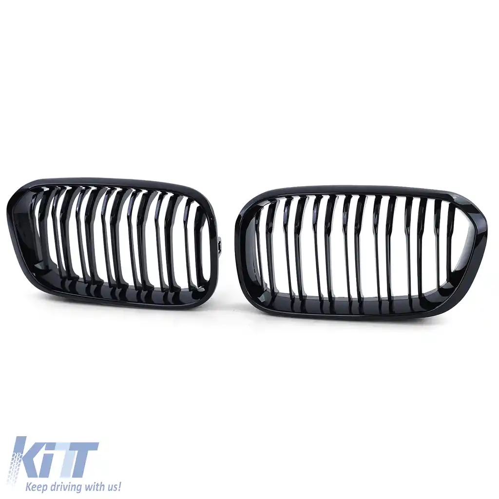 Grilă sport cu dublu fante, lucioasă, potrivită pentru BMW Seria 1 F20 F21 15-19-image-6192748