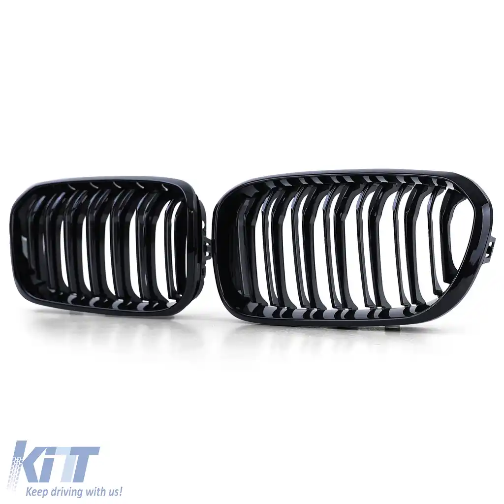 Grilă sport cu dublu fante, lucioasă, potrivită pentru BMW Seria 1 F20 F21 15-19-image-6192749
