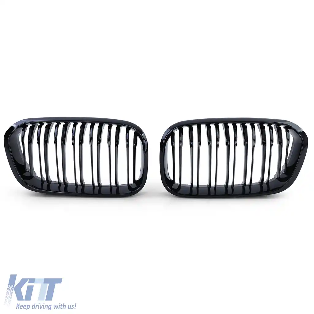 Grilă sport cu dublu fante, lucioasă, potrivită pentru BMW Seria 1 F20 F21 15-19-image-6192751
