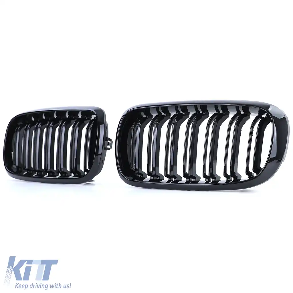 Grilă sport cu dublu fante, lucioasă, potrivită pentru BMW X5 F15 X6 F16-image-6192764