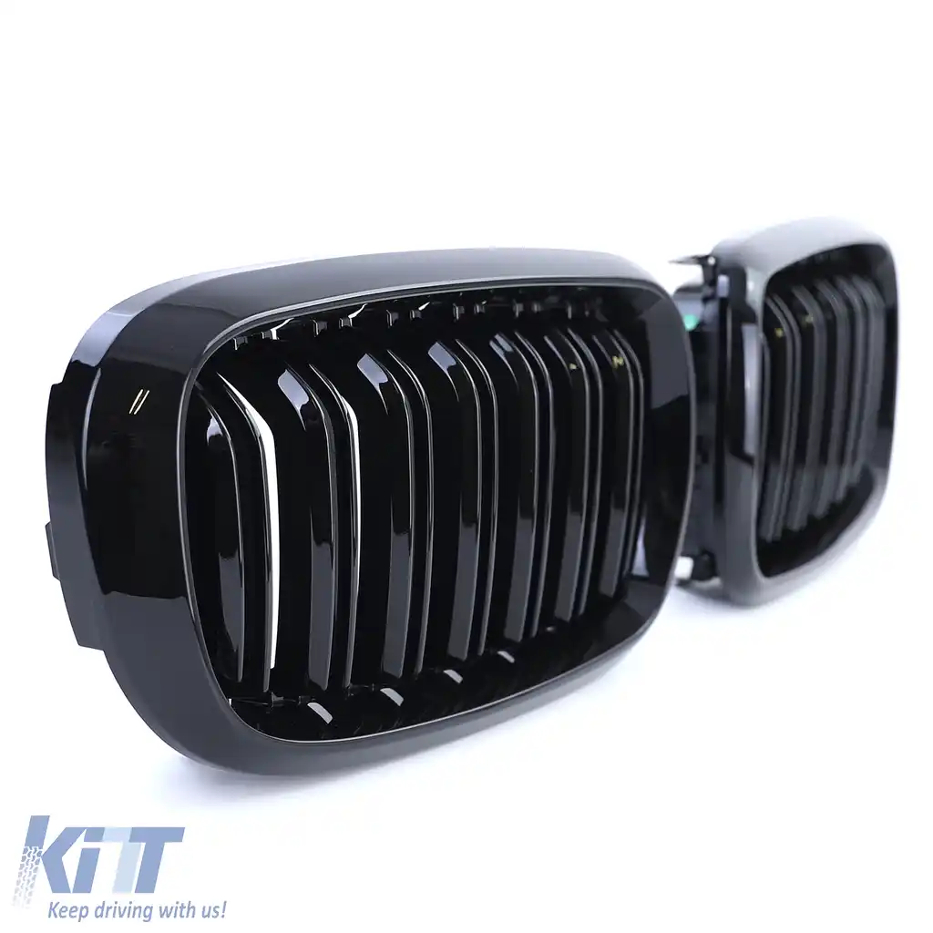 Grilă sport cu dublu fante, lucioasă, potrivită pentru BMW X5 F15 X6 F16-image-6192765