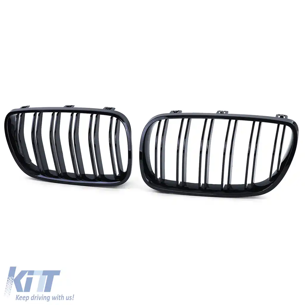 Grilă sport cu dublu fante, performanță, lucioasă, potrivită pentru BMW X3 E83 06-11-image-6197752
