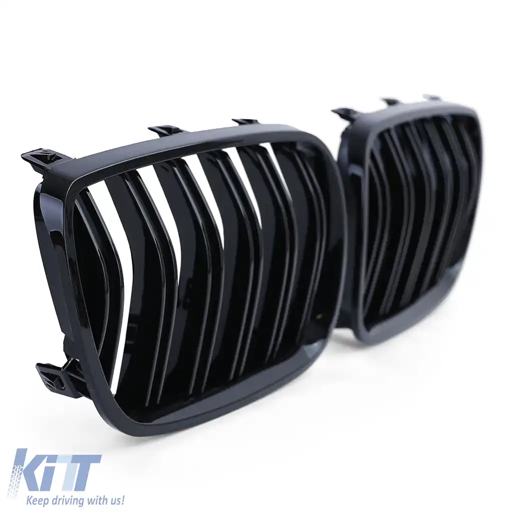 Grilă sport cu dublu fante, performanță, lucioasă, potrivită pentru BMW X3 E83 06-11-image-6197754