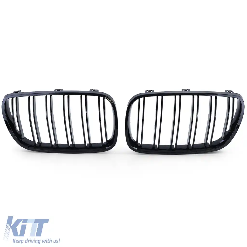 Grilă sport cu dublu fante, performanță, lucioasă, potrivită pentru BMW X3 E83 06-11-image-6197755