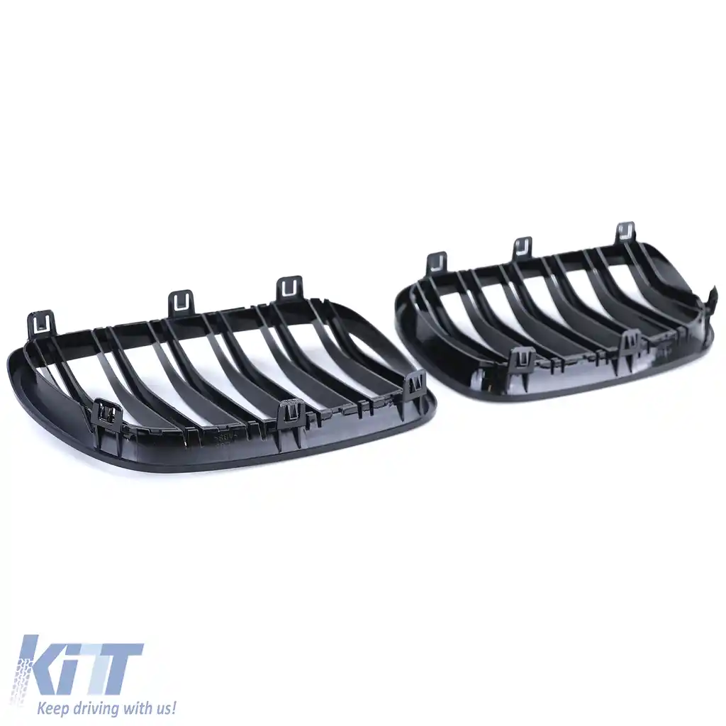 Grilă sport cu dublu fante, performanță, lucioasă, potrivită pentru BMW X3 E83 06-11-image-6197757