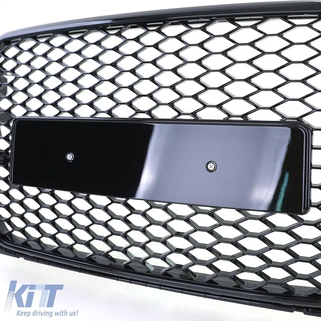 Grilă sport cu fagure, grilă radiator neagră lucioasă, potrivită pentru Audi Q3 8U pre-facelift 11-15-image-6206509