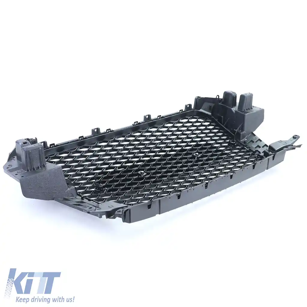 Grilă sport cu fagure, grilă radiator neagră lucioasă, potrivită pentru Audi Q3 8U pre-facelift 11-15-image-6206511