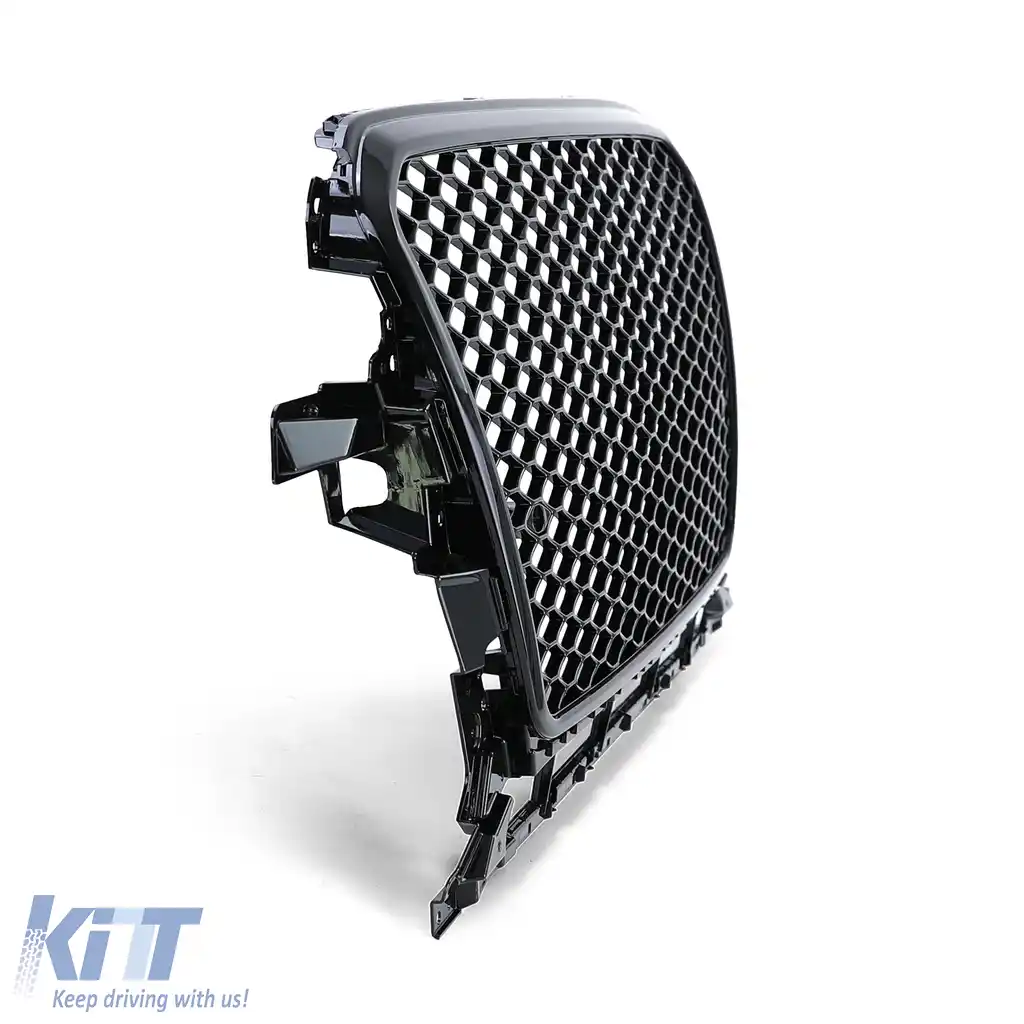 Grilă Sport cu Structură în Formă de fagure fără Emblema Negru Lucios, potrivită pentru Audi Q5 8R 12-16-image-6192189