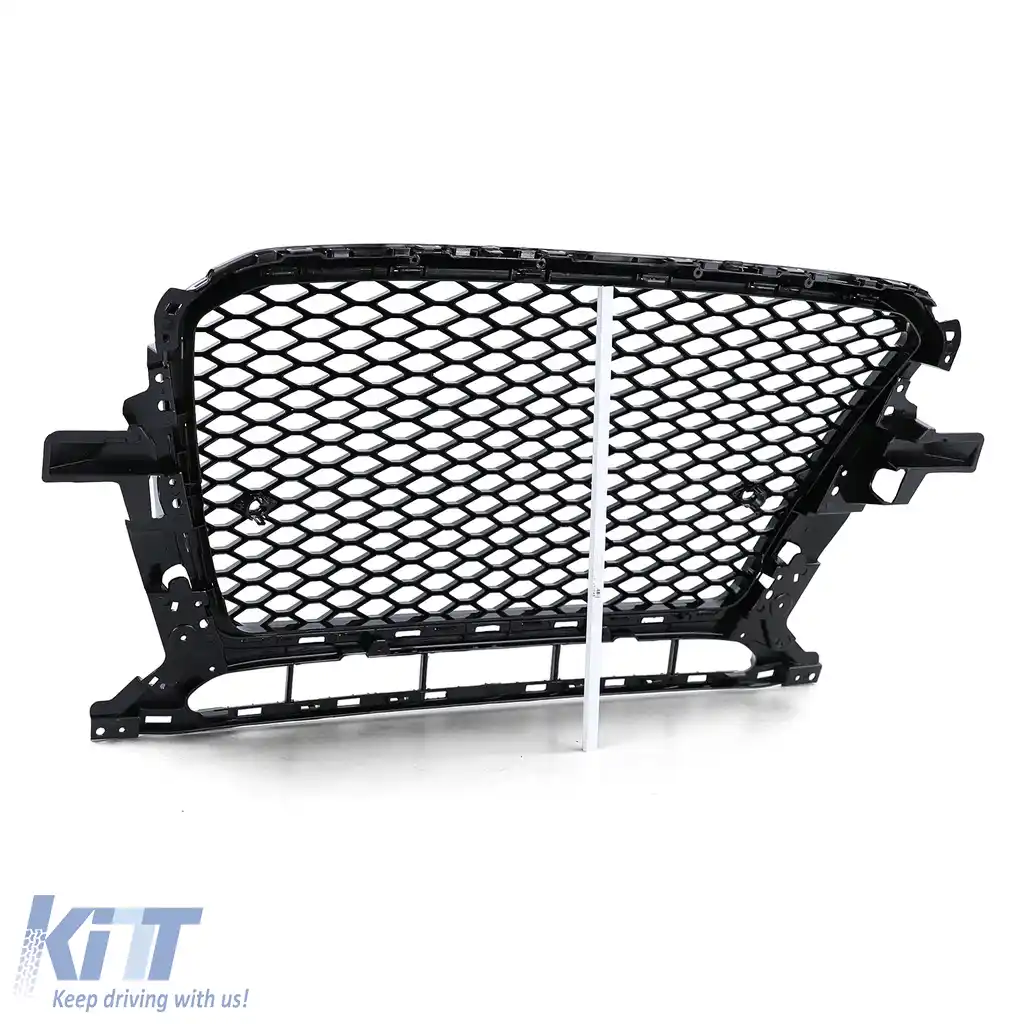 Grilă Sport cu Structură în Formă de fagure fără Emblema Negru Lucios, potrivită pentru Audi Q5 8R 12-16-image-6192191