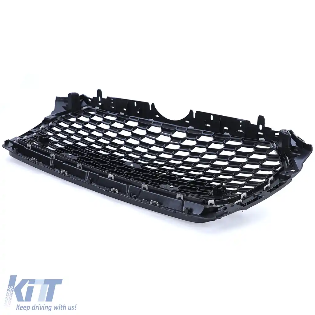 Grilă Sport cu Structură Tip Fagure fără Emblemă Negru Lucios potrivită pentru Audi A4 B9 8W 15-19-image-6201906