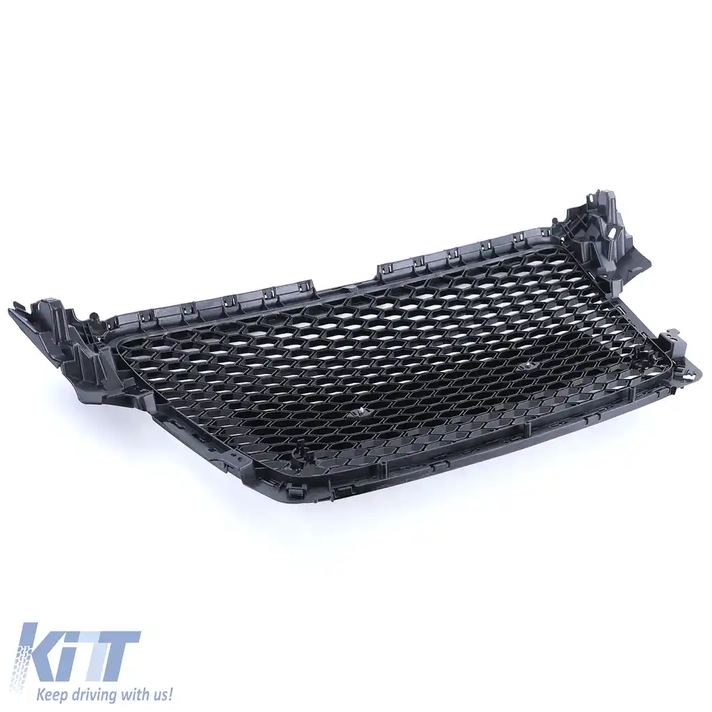 Grilă Sport cu Structură Tip Fagure fără Emblemă Negru Lucios, potrivită pentru Audi A4 B8 8K 07-11-image-6202380