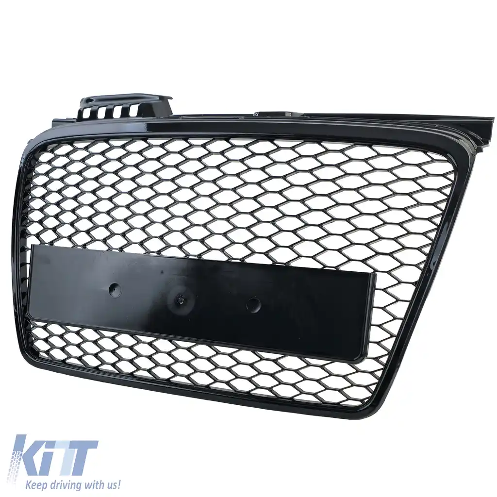 Grilă sport design fagure performanță lucios, potrivită pentru Audi A4 B7 2004-2008-image-6207055