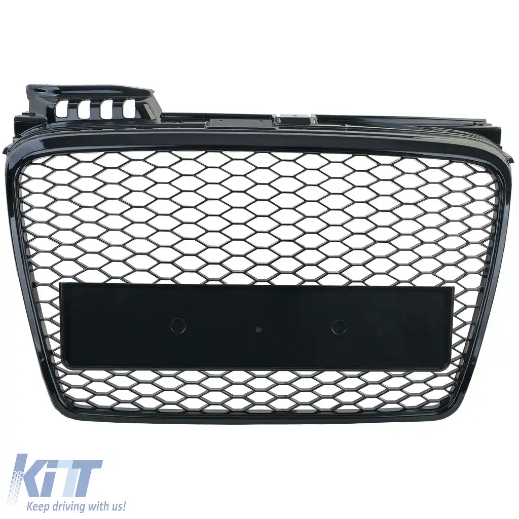 Grilă sport design fagure performanță lucios, potrivită pentru Audi A4 B7 2004-2008-image-6207056