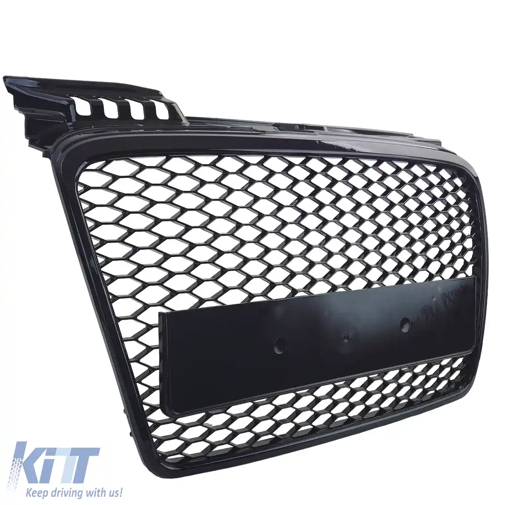 Grilă sport design fagure performanță lucios, potrivită pentru Audi A4 B7 2004-2008-image-6207057