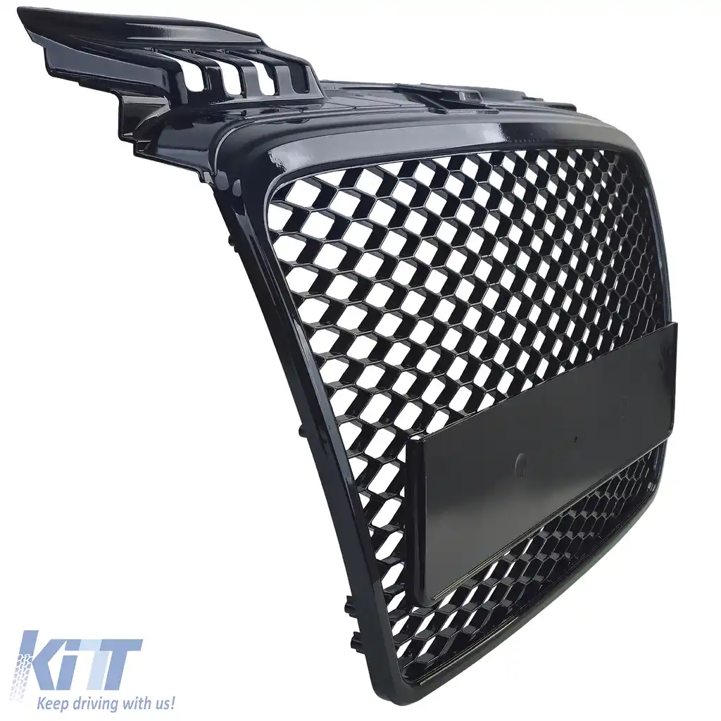 Grilă sport design fagure performanță lucios, potrivită pentru Audi A4 B7 2004-2008-image-6207058