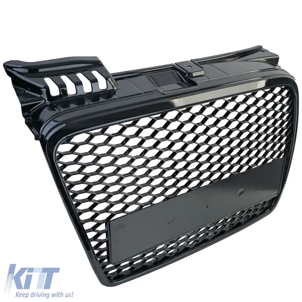 Grilă sport design fagure performanță lucios, potrivită pentru Audi A4 B7 2004-2008-image-6207059