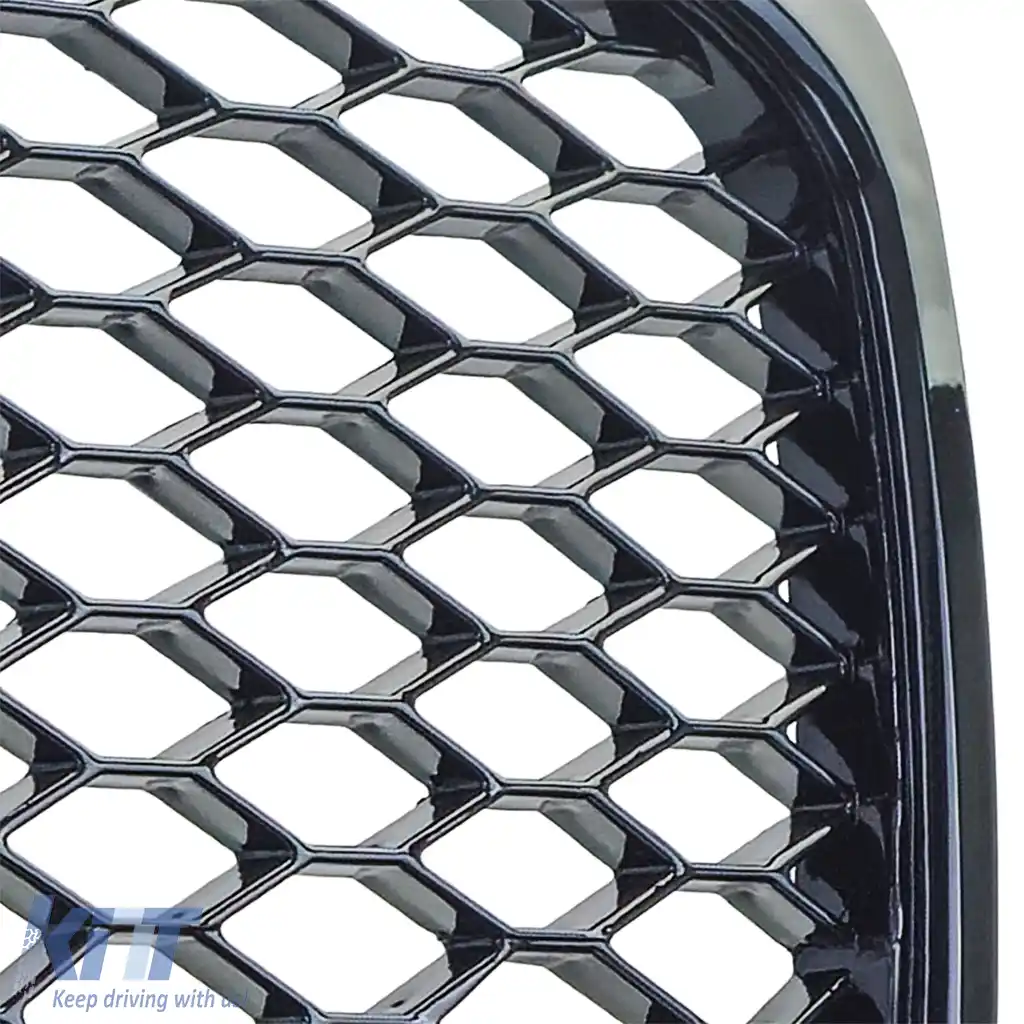 Grilă sport design fagure performanță lucios, potrivită pentru Audi A4 B7 2004-2008-image-6207060