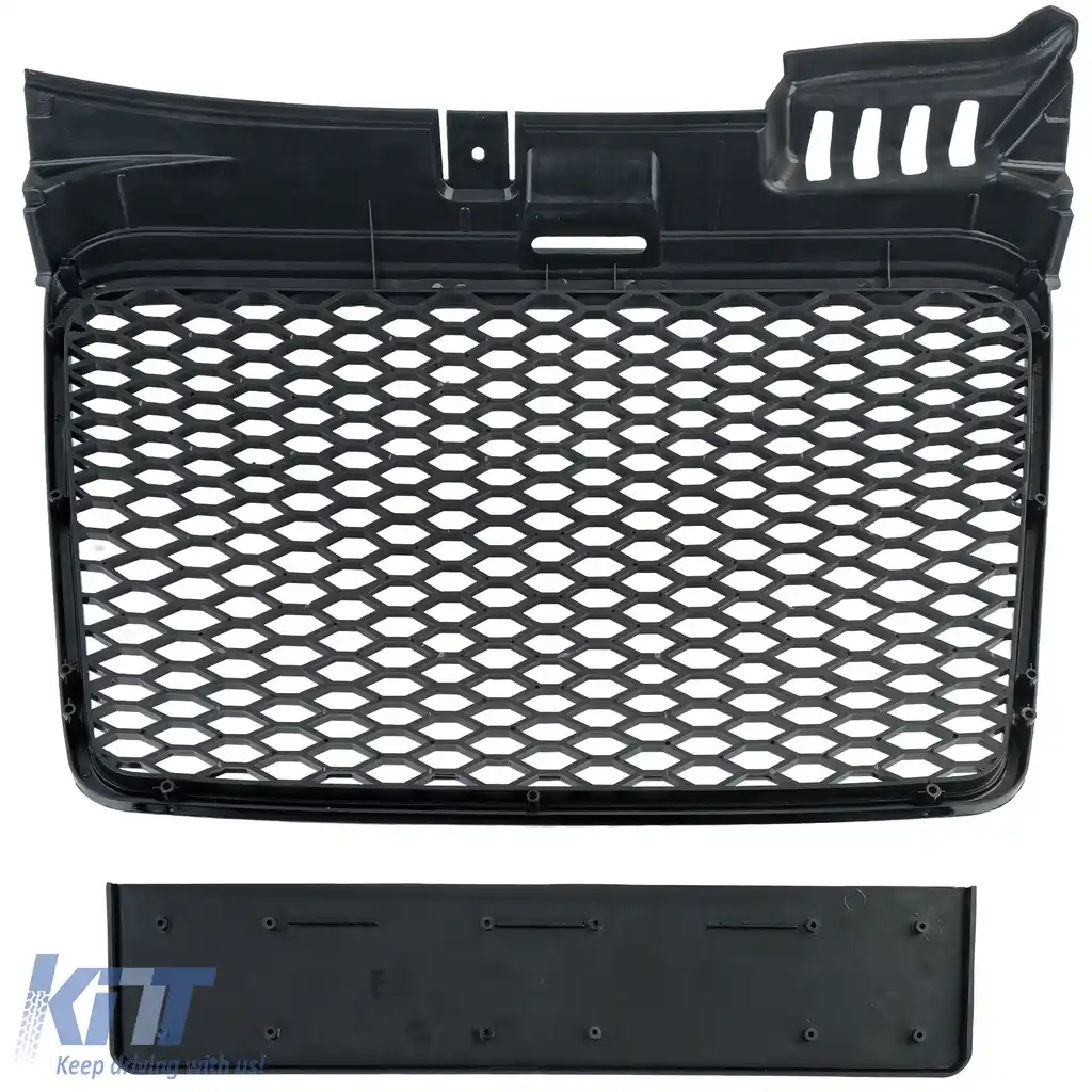 Grilă sport design fagure performanță lucios, potrivită pentru Audi A4 B7 2004-2008-image-6207061