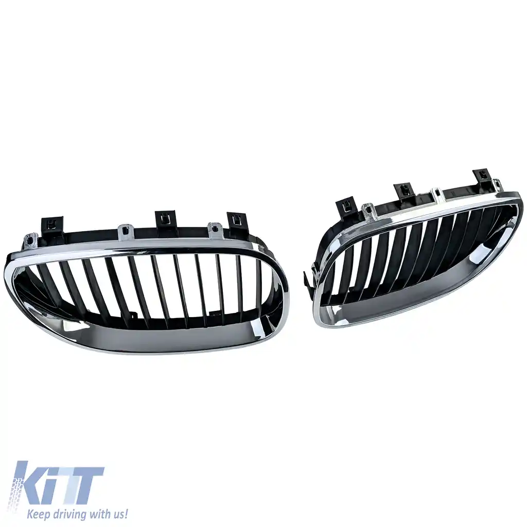 Grilă sport față, crom negru, potrivită pentru BMW Seria 5 E60 E61 2003-2010-image-6211165