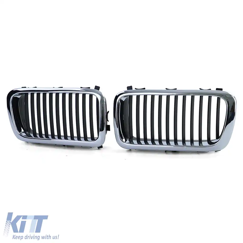 Grilă sport față cromată, potrivită pentru BMW Seria 7 E38 1994-2001-image-6194088