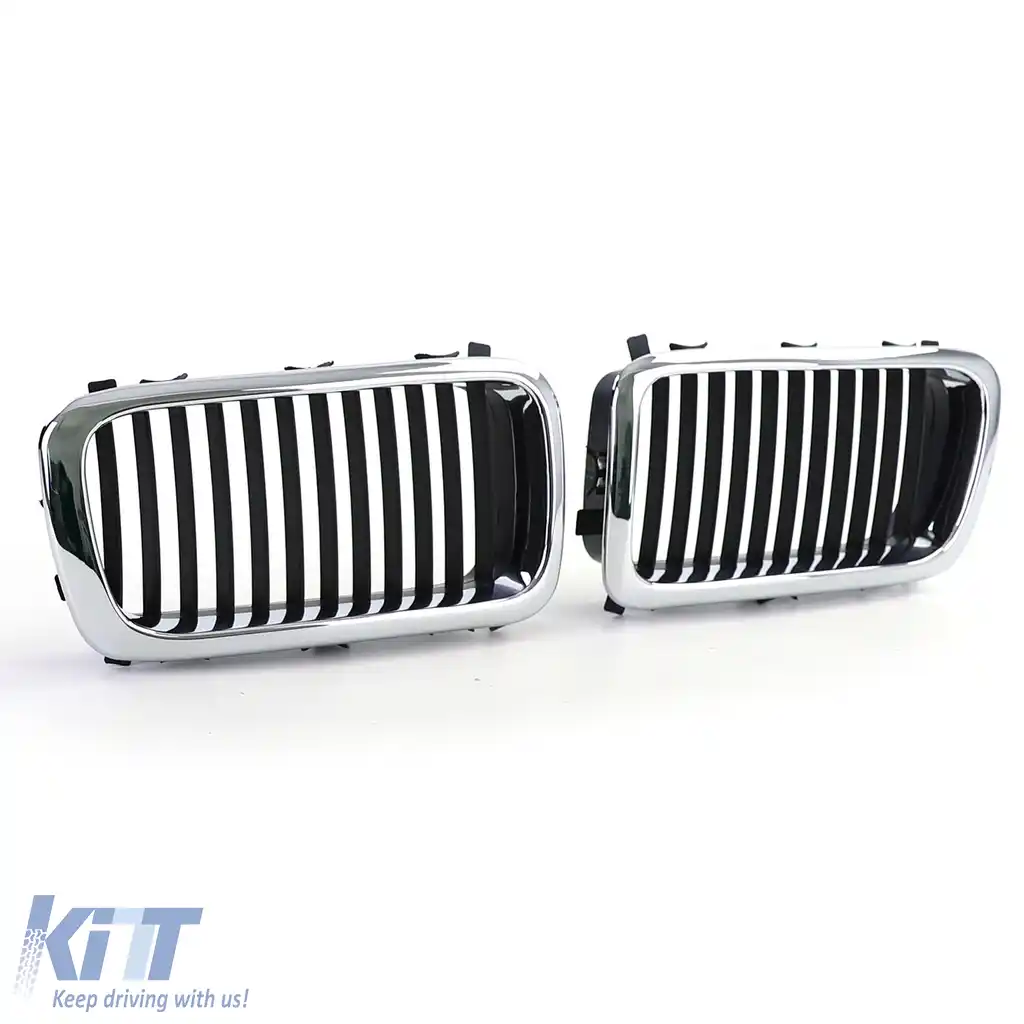 Grilă sport față cromată, potrivită pentru BMW Seria 7 E38 1994-2001-image-6194090