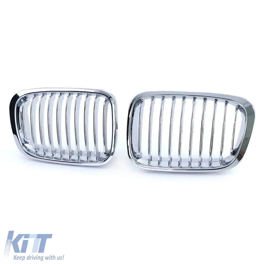 Grilă sport față cromată, potrivită pentru BMW Seria 3 E46 pre-facelift 1998-2001-image-6203182