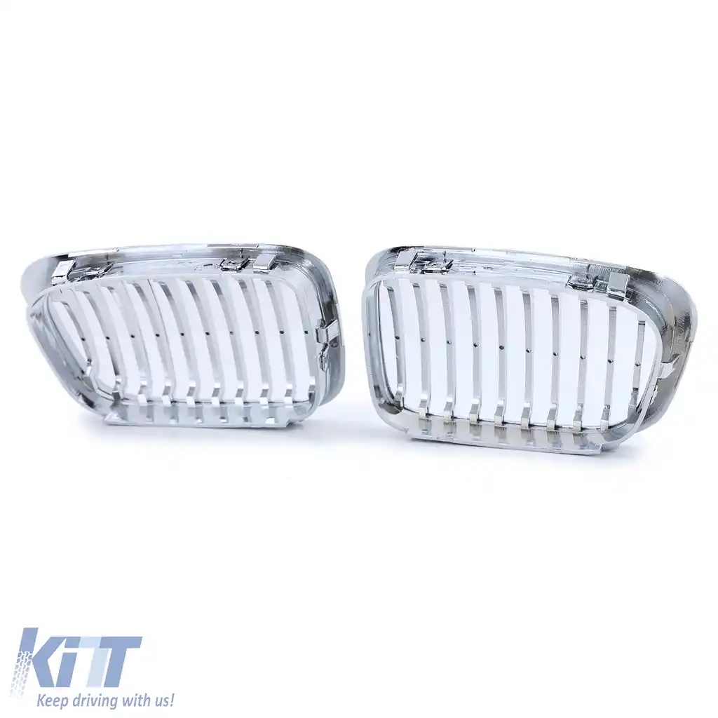 Grilă sport față cromată, potrivită pentru BMW Seria 3 E46 pre-facelift 1998-2001-image-6203186